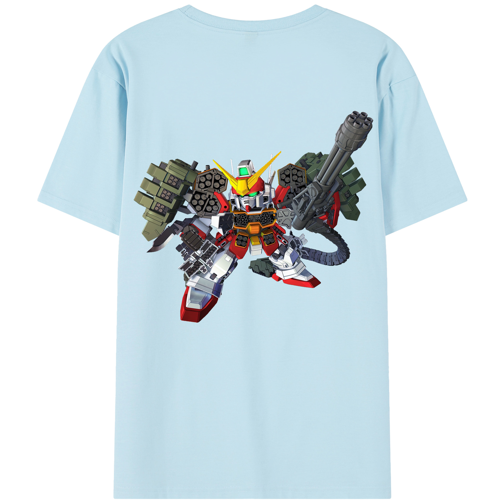 （画像用） 機動戦士ガンダム Mobile Suit Gundam 綿100％半袖Tシャツ（背面プリント）